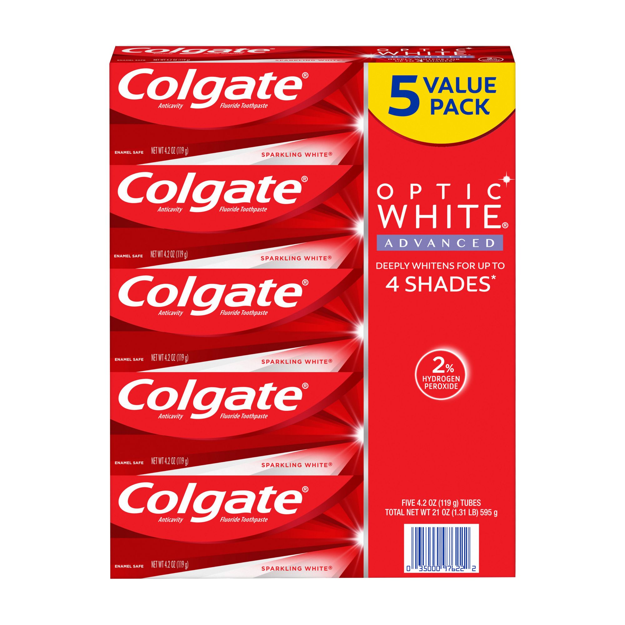 Colgate Optic White Advanced Toothpaste Sparkling White 4.2 oz