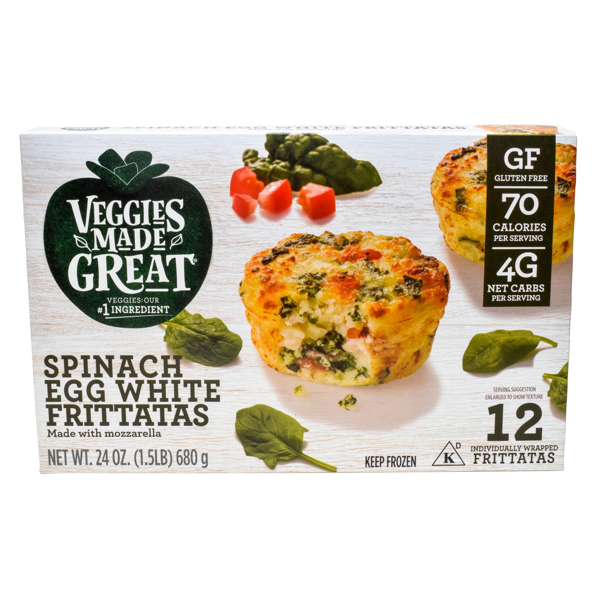 Veggies Made Great Spinach Egg White Frittata, 12 count