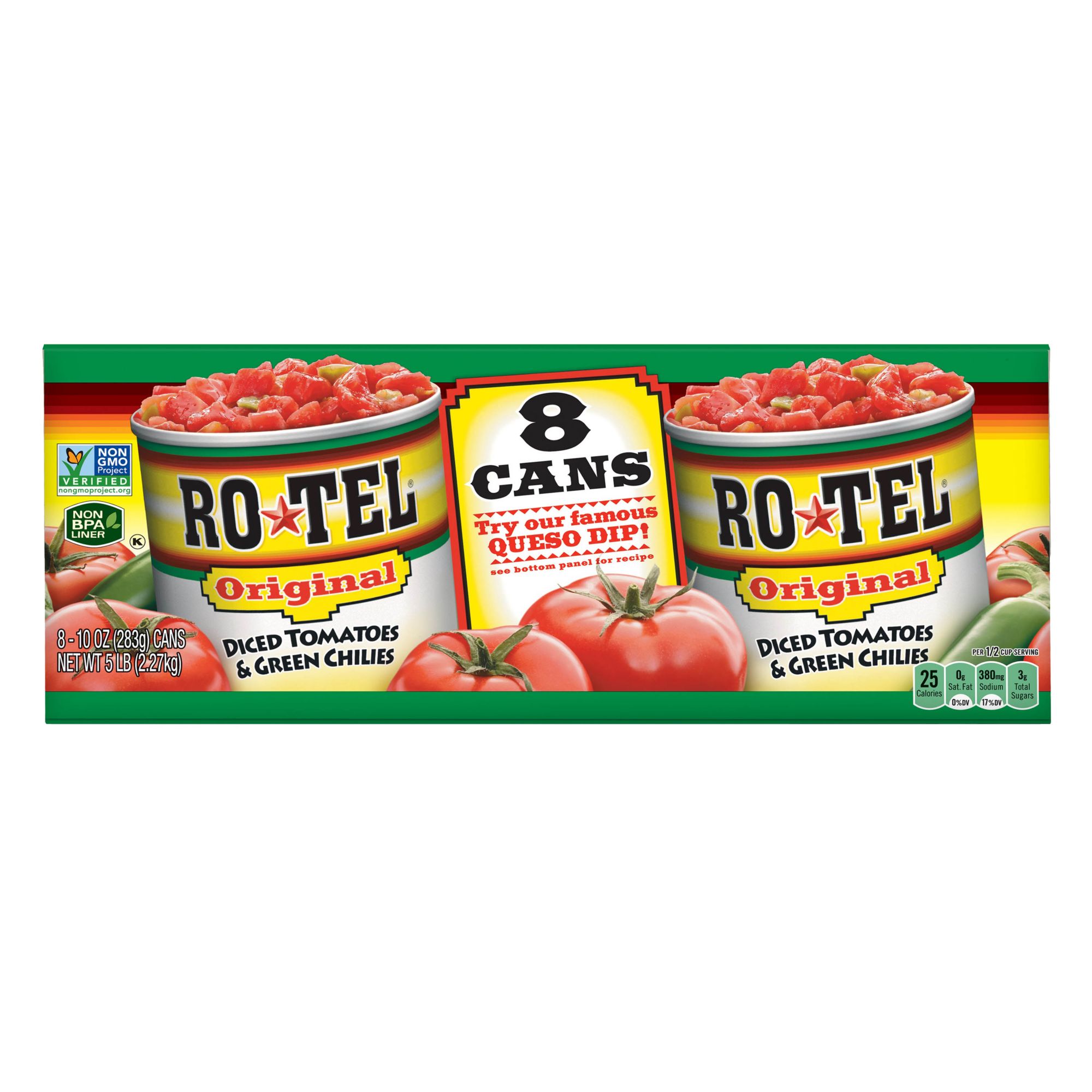 Rotel Original Diced Tomatoes & Green Chilies 10 oz (8pk)