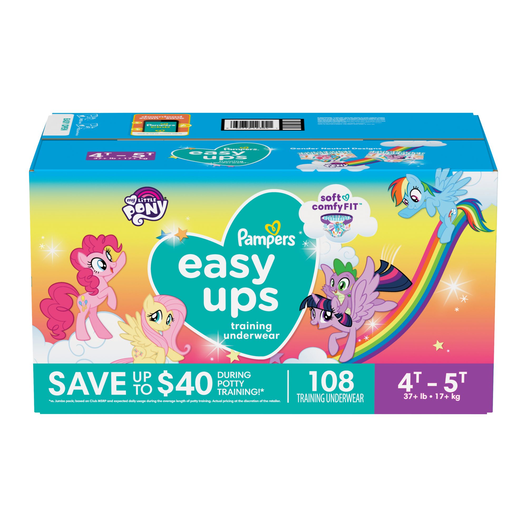 Pampers Easy Ups Training Underwear for Girls 4T-5T 120 ct