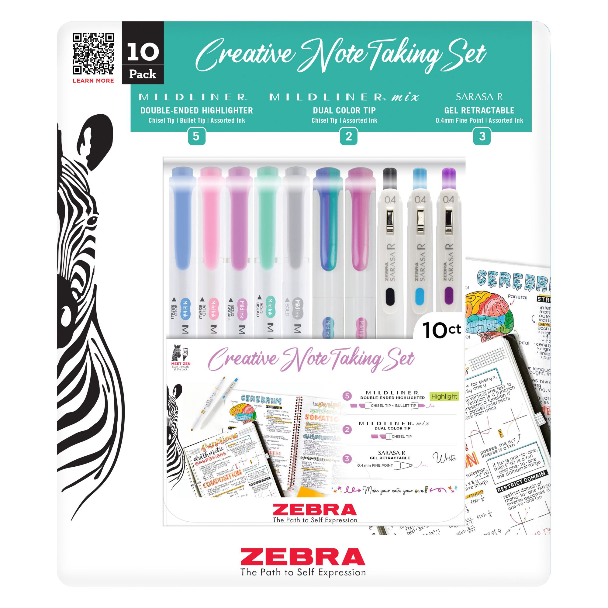 Zebra Pen Creative Notetaking Pack 10 count
