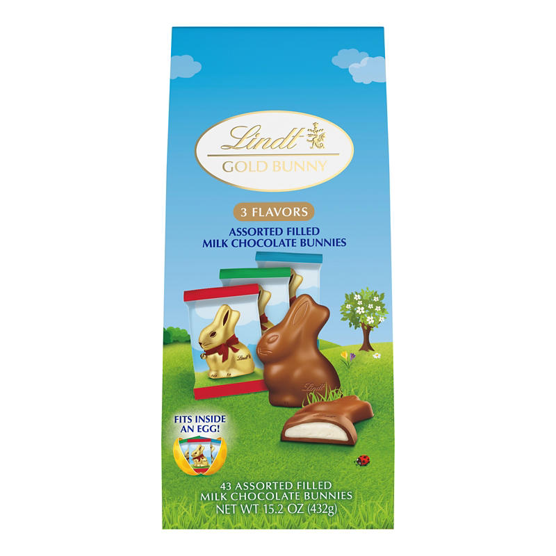 Lindt Gold Bunny Assorted Milk Chocolate Bunnies, Assorted Bunny Shapes ...