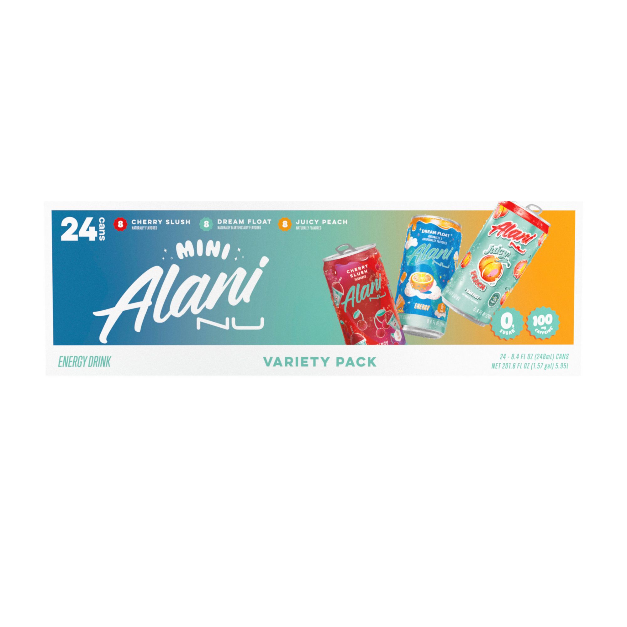 Alani Nu Minis Variety Pack, Cherry Slush, Orange Kiss, Juicy