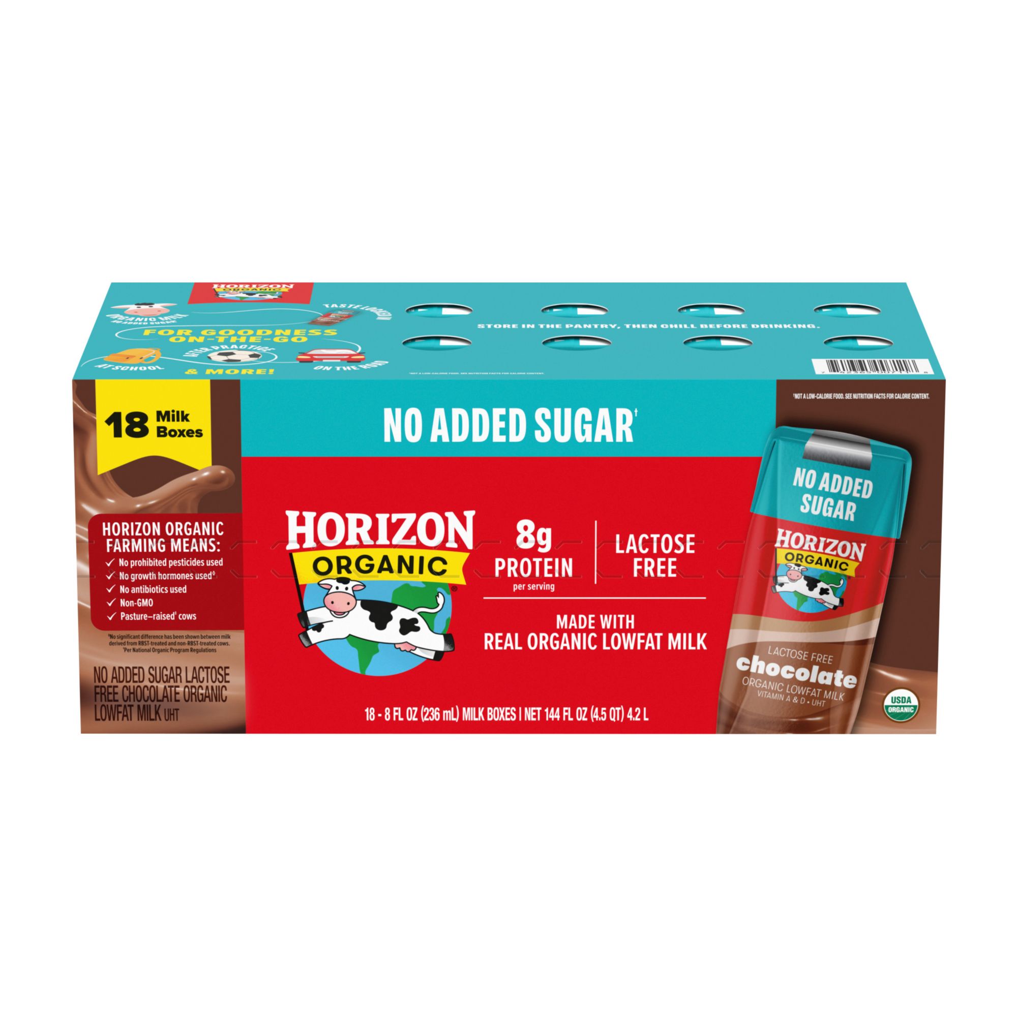 Horizon Organic Shelf Stable Lactose Free No Added Sugar Lowfat