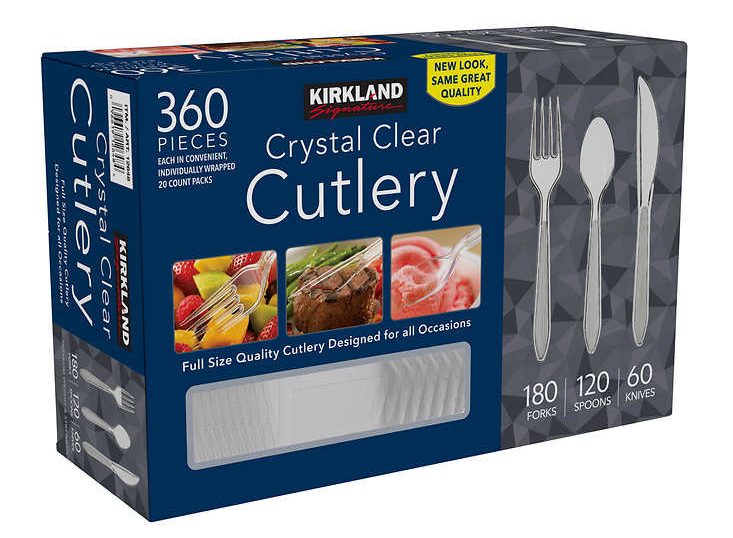 Kirkland Signature Clear Plastic Cutlery - 360 Pieces main image 0