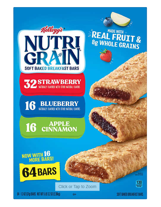 Nutri-Grain Bars Variety Pack 1.3 oz (64-pk)