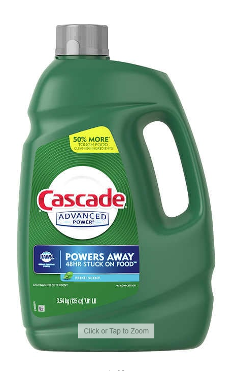 Cascade Advanced Power Liquid Dishwasher Detergent Fresh 125 f