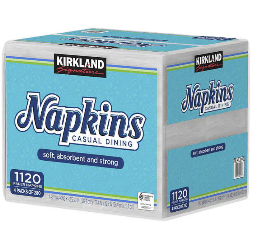 Kirkland Signature 1Ply Napkins 260 ct (4pk)
