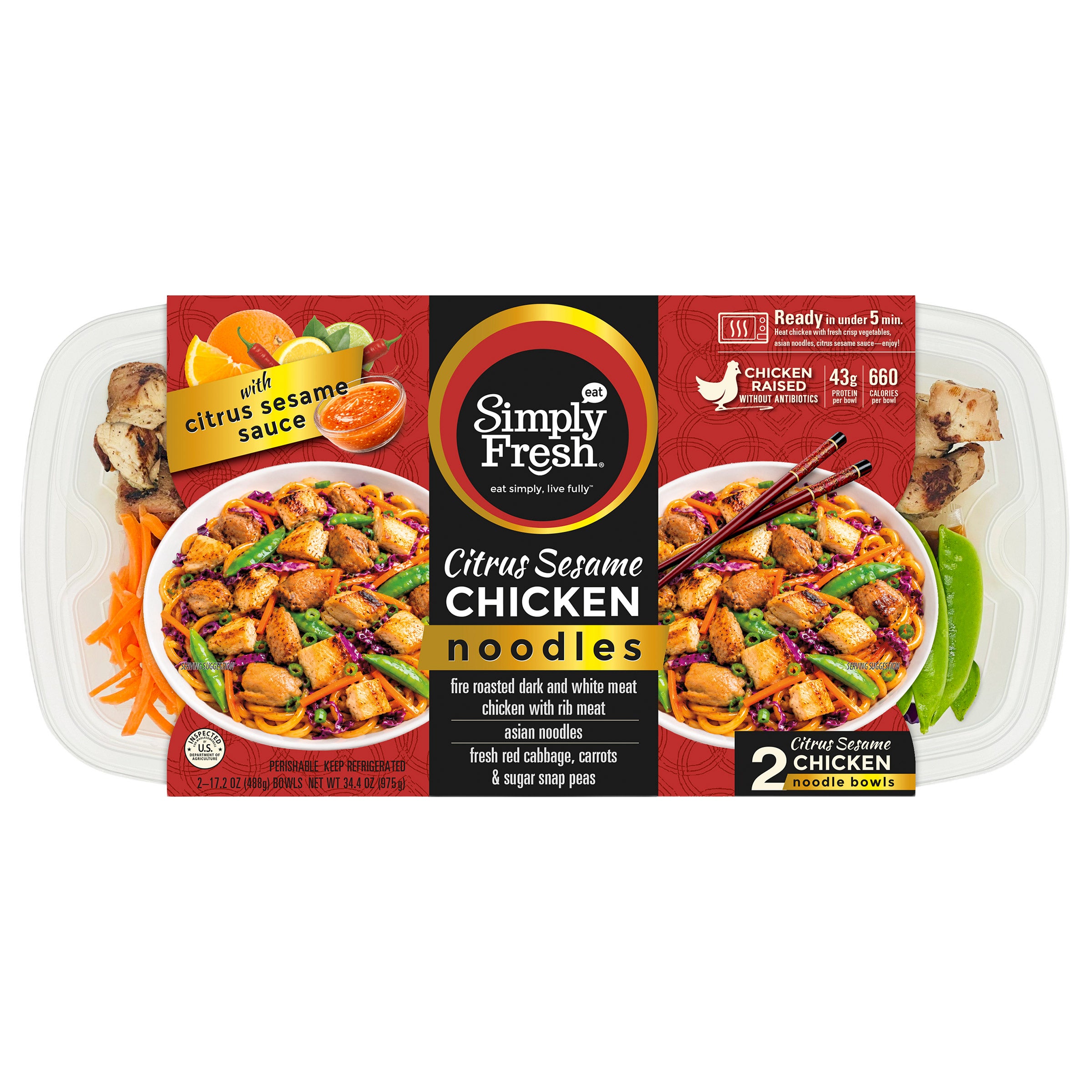 Citruis Sesame Chicken Noodles