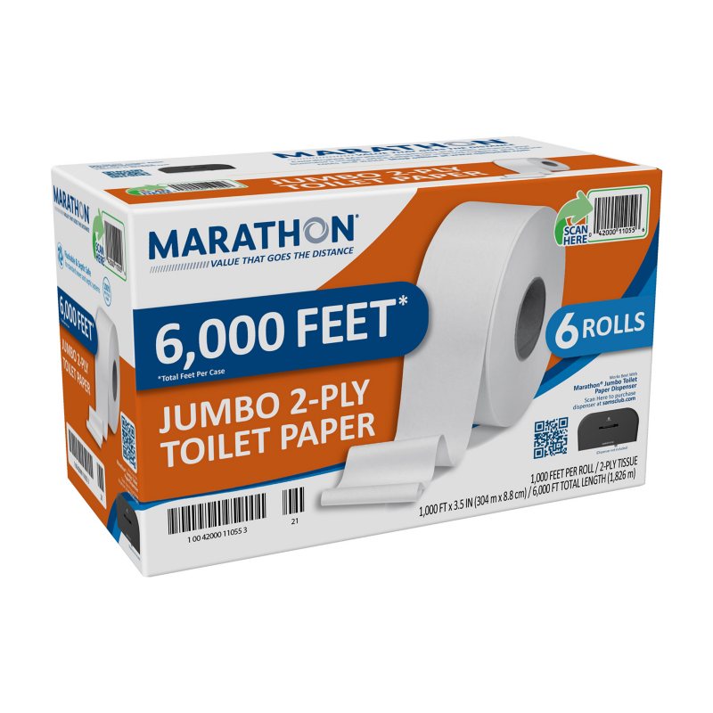 Marathon Jumbo 2-Ply Toilet Paper 1000 Feet (6-pk)
