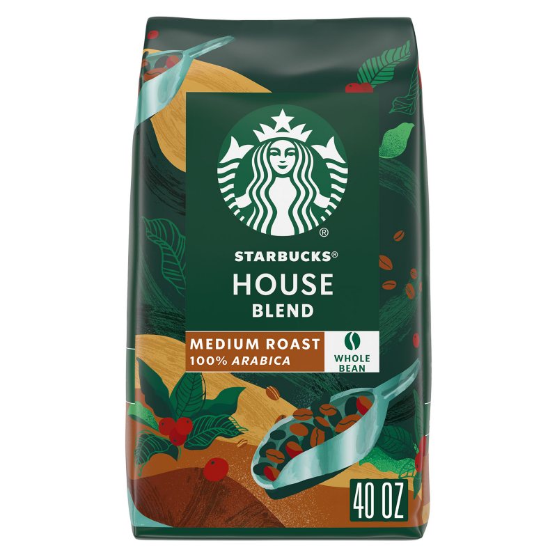 Starbucks Whole Bean Coffee House Blend Medium 40 oz