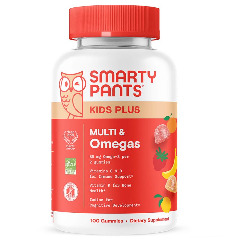 SmartyPants Kids Plus – Multivitamines + Omégas  – 100 gommes main image 1