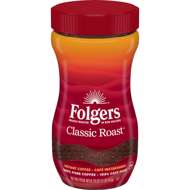 Folgers Classic Instant Coffee Crystals 16 oz