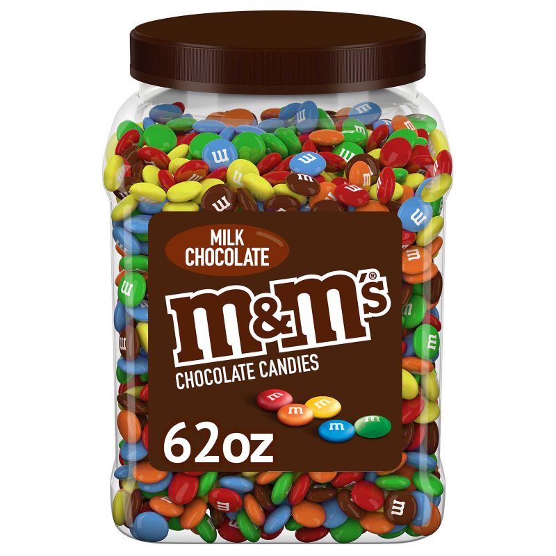 M&M's Chocolate Candies Jar Milk Chocolate 62 oz