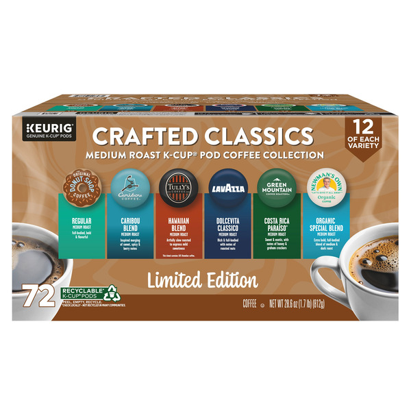 Keurig Crafted Classics Coffee K-Cup Pod Variety Pack, 72 count