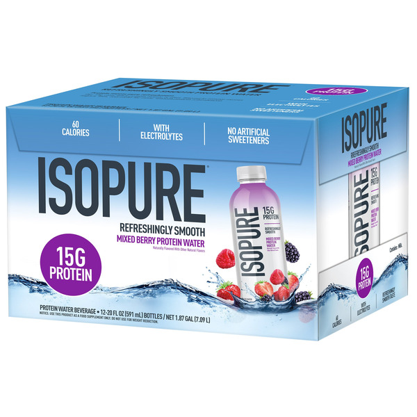 Isopure Mixed Berry 15g Protein Drink, 12 pack