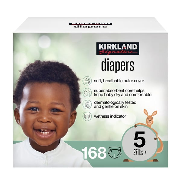 Kirkland Signature Diaper Size 5, 168 count